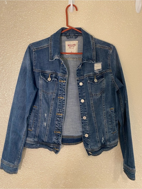 Mossimo Supply Co. Jackets & Blazers - Mossimo Supply Co. Medium Blue Distressed Denim Jacket